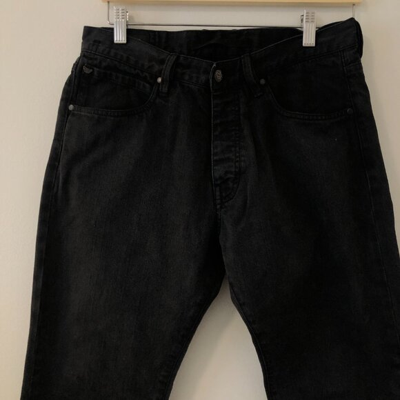 Duchamp London Black Cotton Jeans Straight Leg Size 29x30 - Picture 2 of 12